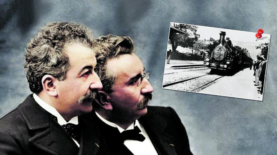 Los hermanos Lumiére y fotograma de de “La llegada de un tren a la estación”. | | ELD