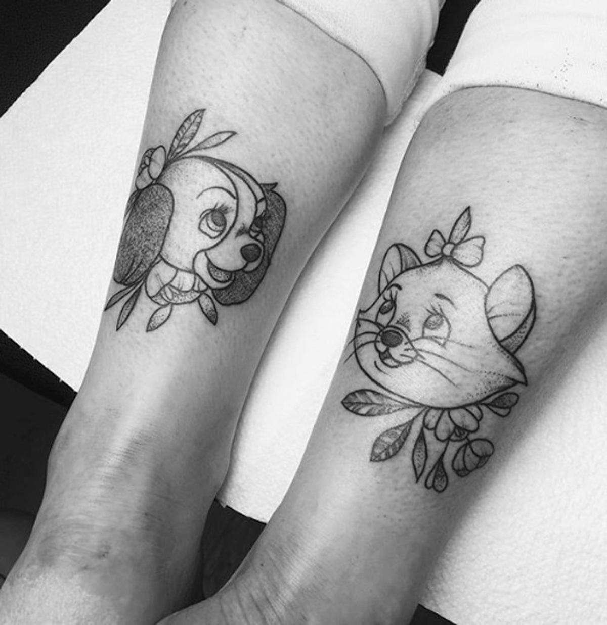 Tatuajes Disney: en blanco y negro