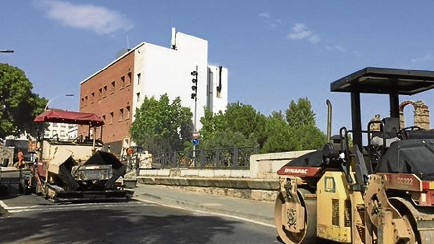 Arrancan las obras en el puente del Albarregas