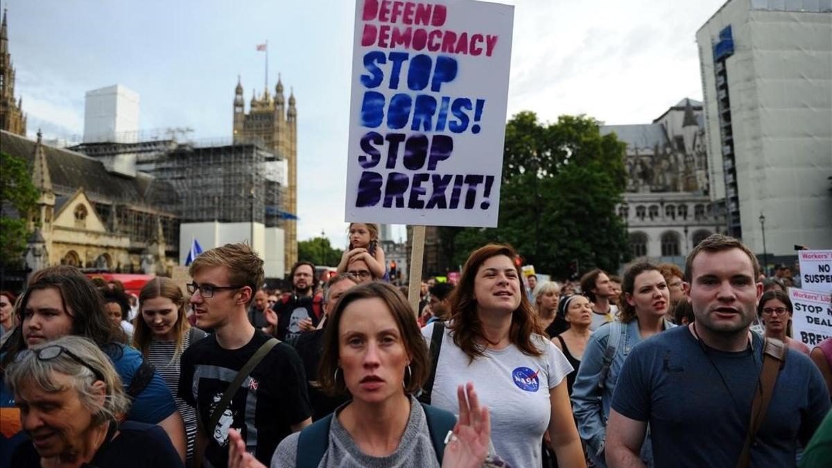 zentauroepp49606766 topshot   anti brexit demonstrators hold placards as they ta190829113921