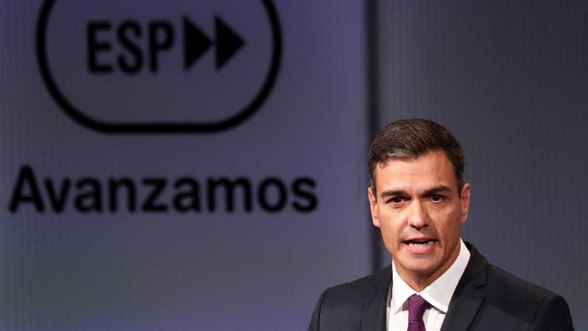 zentauroepp45070927 spain   s prime minister pedro sanchez delivers a speech dur180917121530