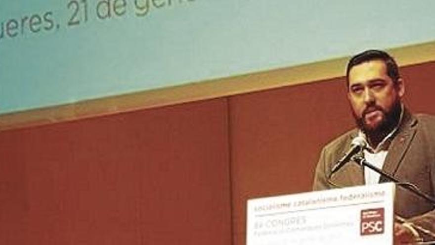 Marc Lamuà, en la seva intervenció al darrer congrés del PSC gironí