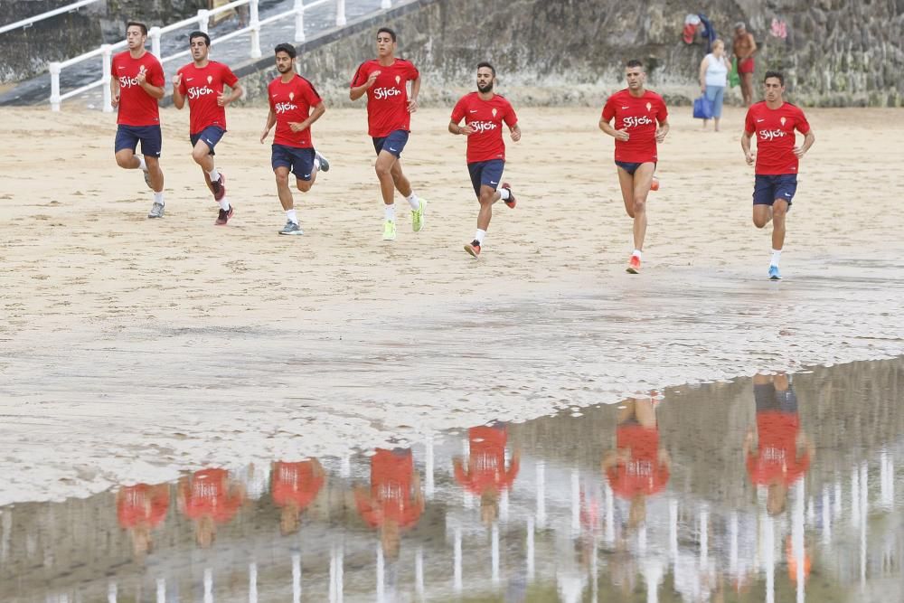 El Sporting entrena en San Lorenzo