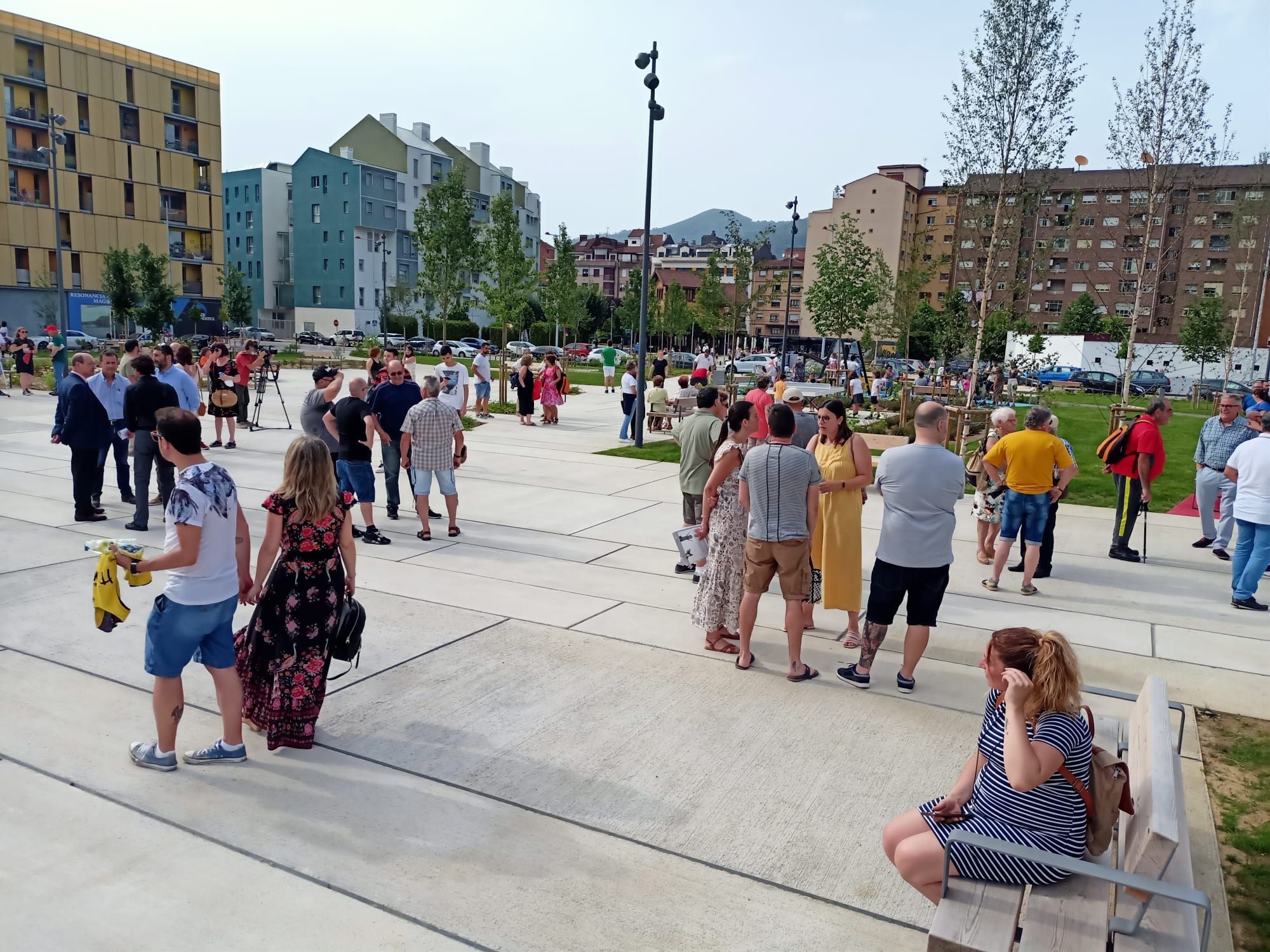 Inauguración del parque de la Mayacina, en Mieres