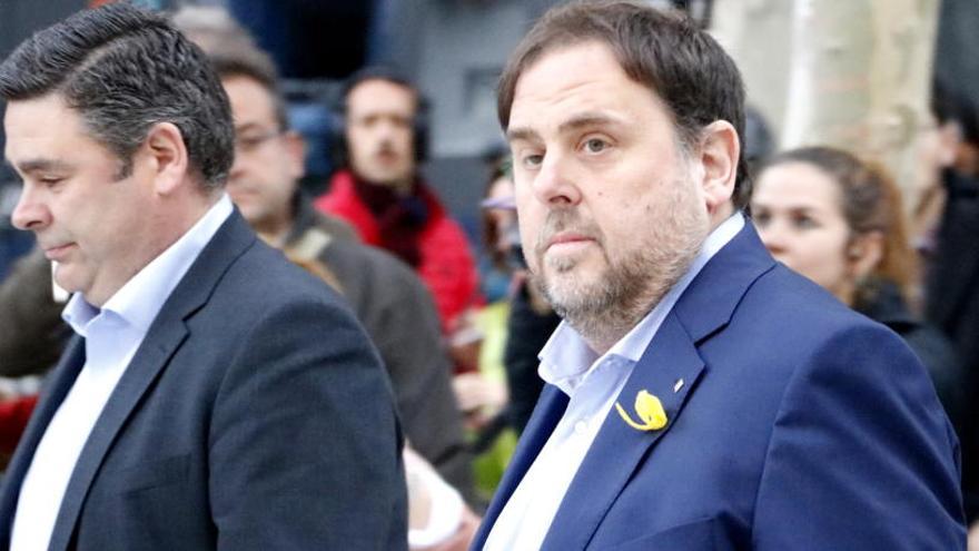 Junqueras arribant a la seu de l&#039;Audiència Nacional.