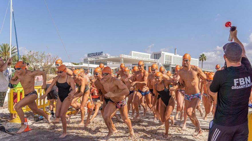 Marc Sánchez y Ariadna Mora vencen en el Balear de aguas abiertas