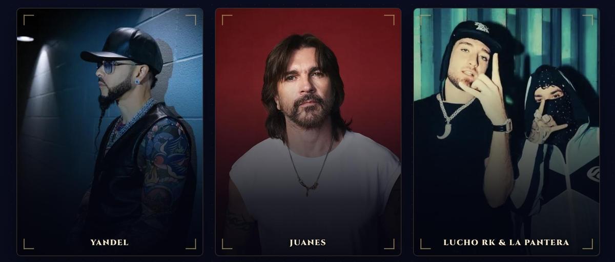 Yandel, Juanes, Lucho RK y La Pantera cantarán en la Velada del Año