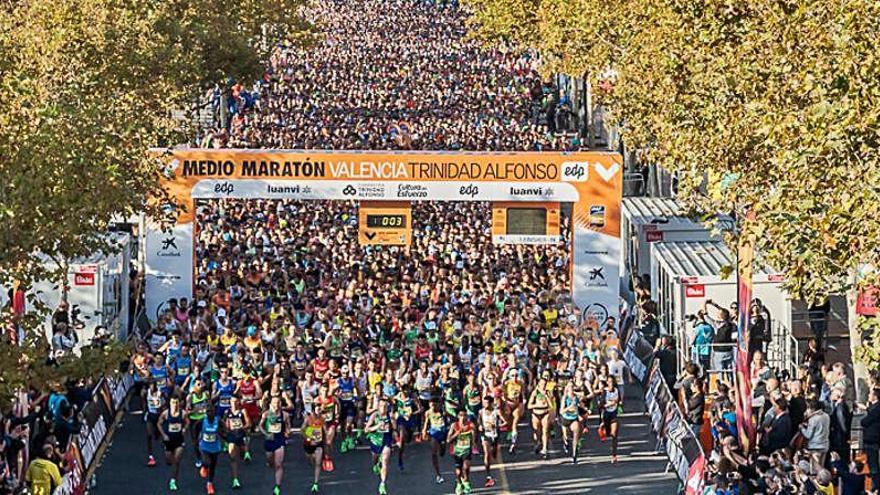 Salida del Medio Maratón de Valencia 2019