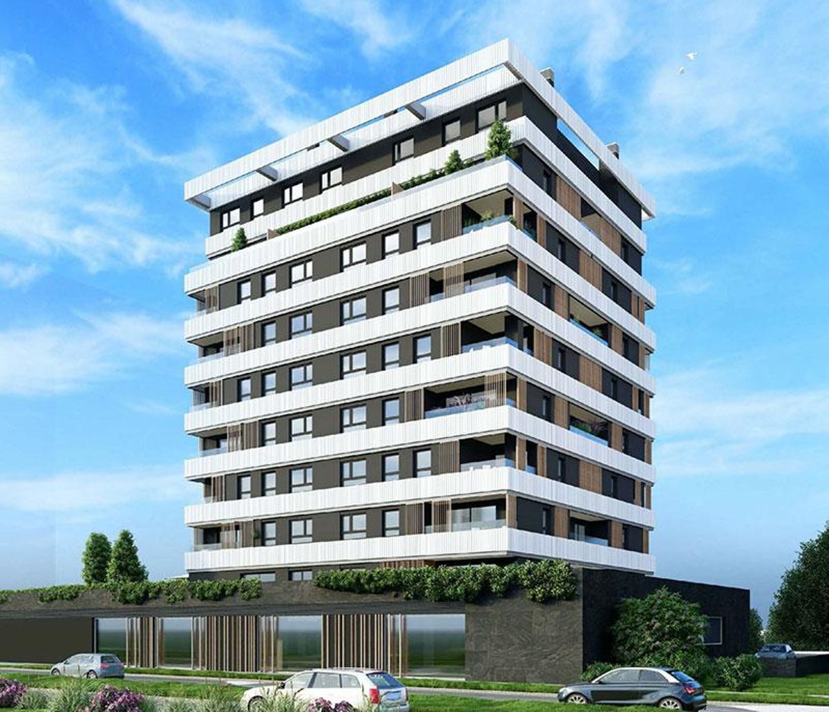 Recreación de una de las torres que construirá en Badajoz la nueva sociedad formada por Landco y Domus Pacensis.