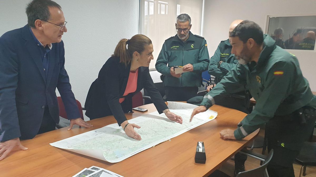 Puesto de mando que coordinaba la búsqueda de la avioneta, ubicado en el cuartel de la Benemérita de Puebla de Sanabria.