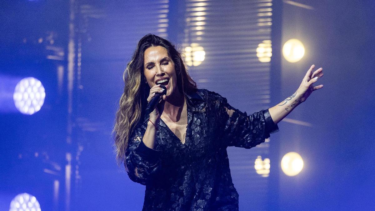 Malú durant el concert d'aquest dijous.