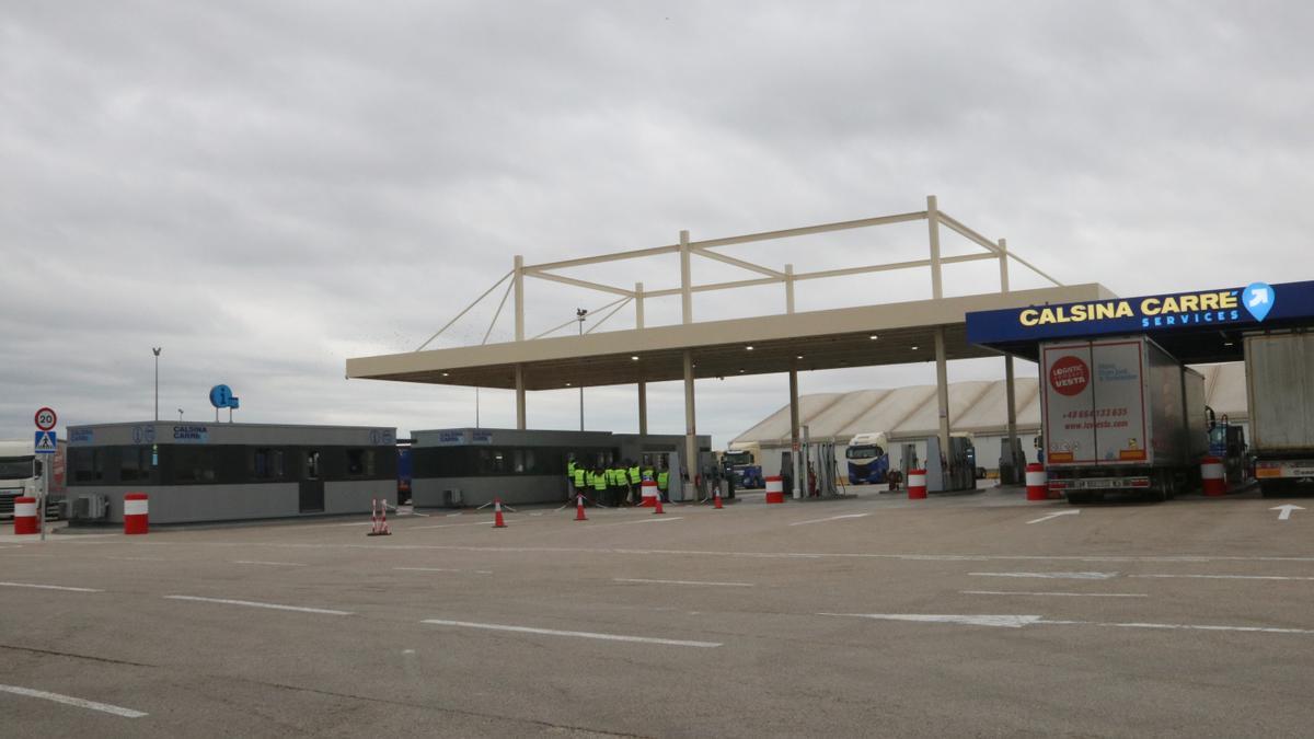 La zona de la benzinera ampliada de Calsina Carré.