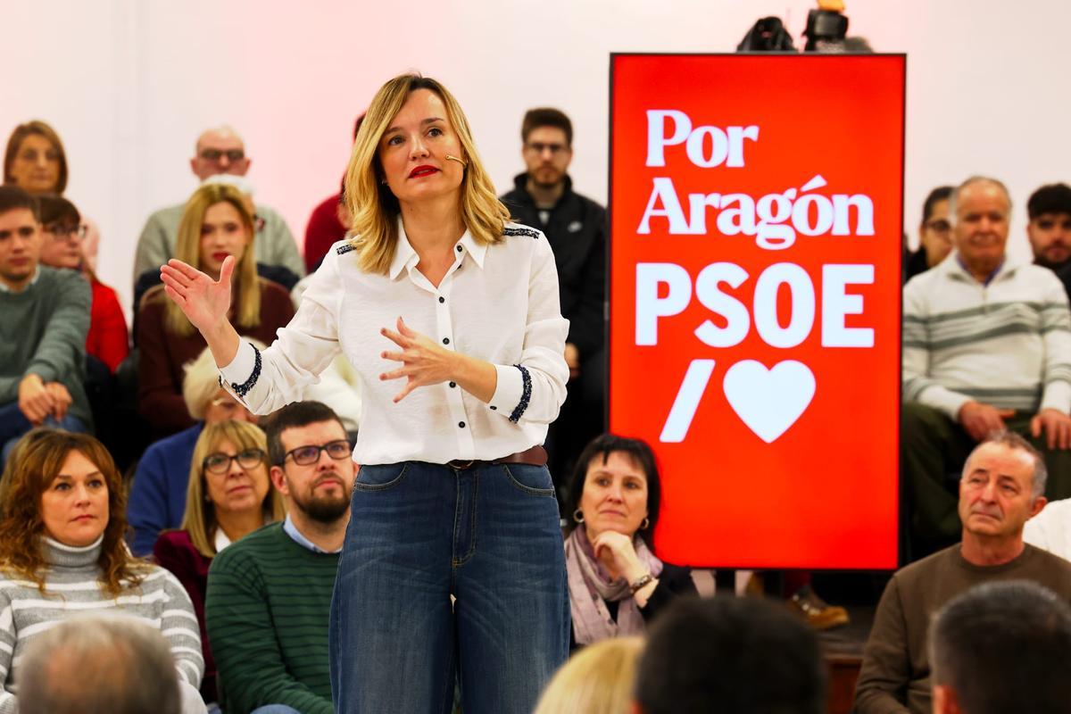 En imágenes | Pilar Alegría lanza su candidatura a las elecciones de Aragón desde La Zaida