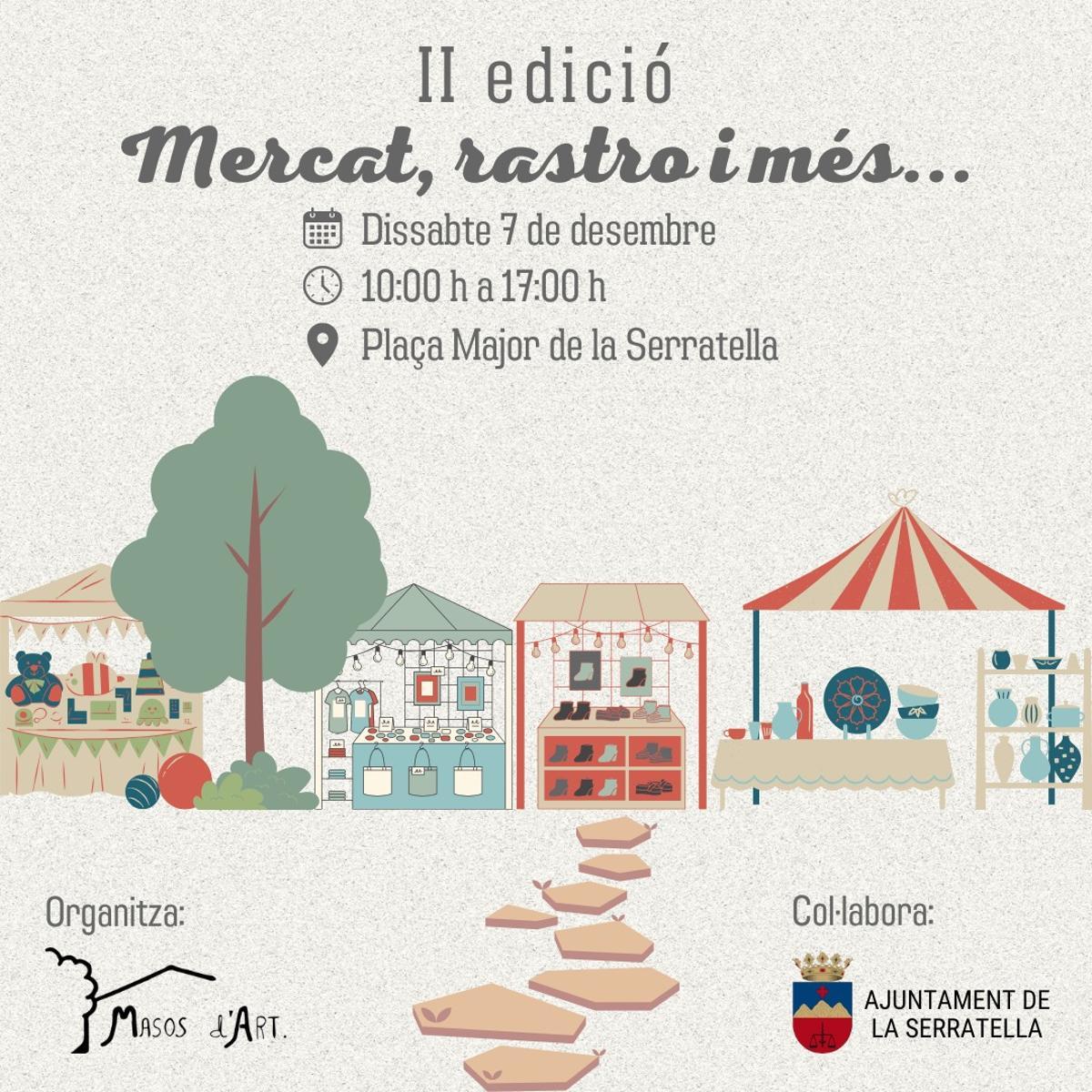 Cartell de la fira artesanal de la Serratella.