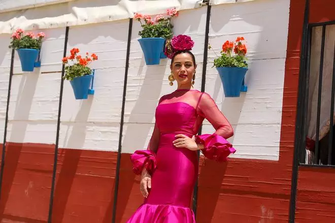 Trajes de gitana en El Arenal el viernes de feria