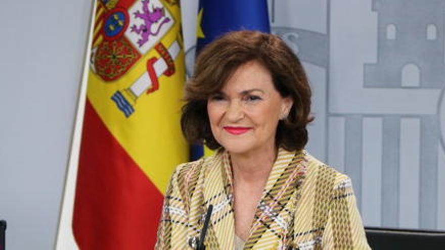 La vicedpresidenta del Govern, Carmen Calvo