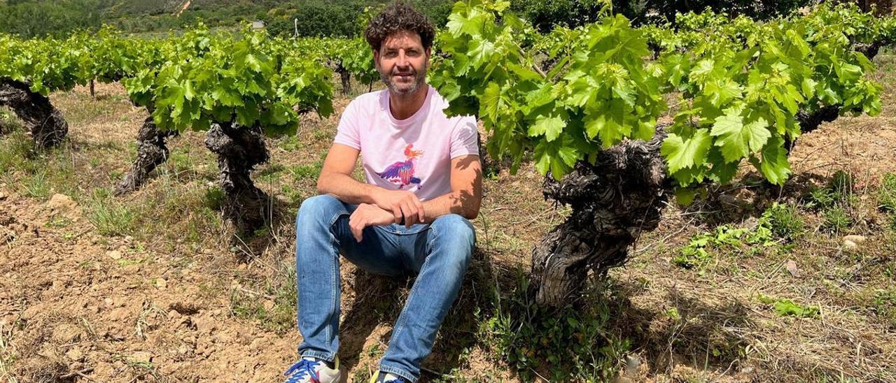 David Seijas, en unas viñas del Bierzo.