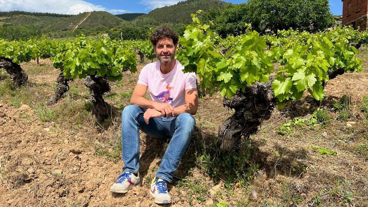 David Seijas, en unas viñas del Bierzo.
