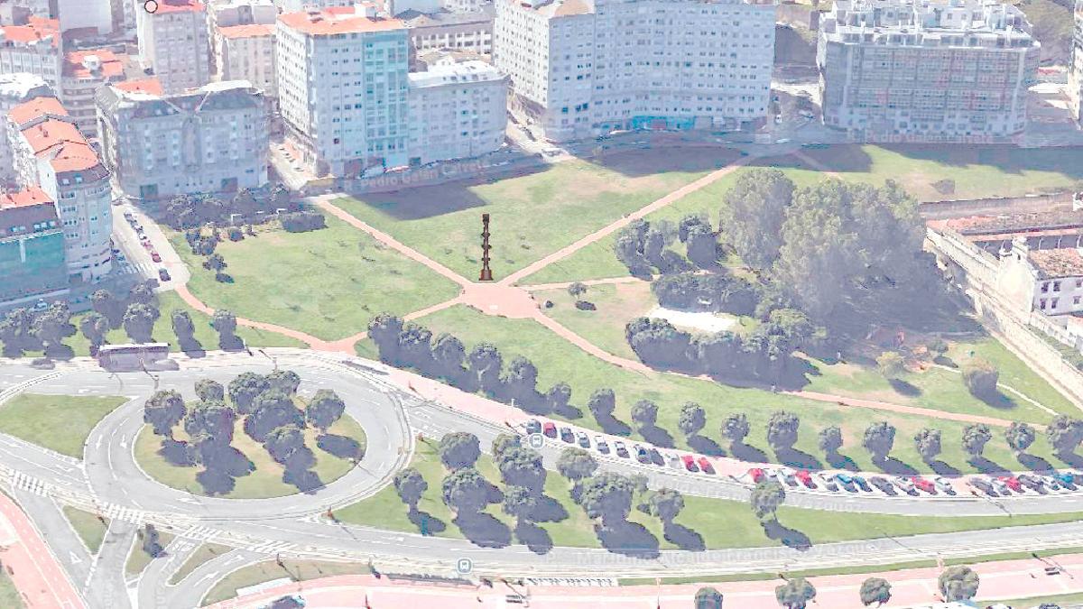 Lugar en el que se emplazará la estatua.