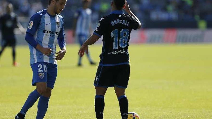 Keko, en un momento del duelo ante el Dépor de la primera vuelta.