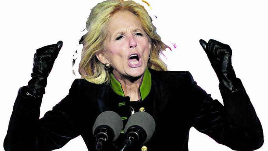 Jill Biden, en 
un mitin.  | 
| E.D.