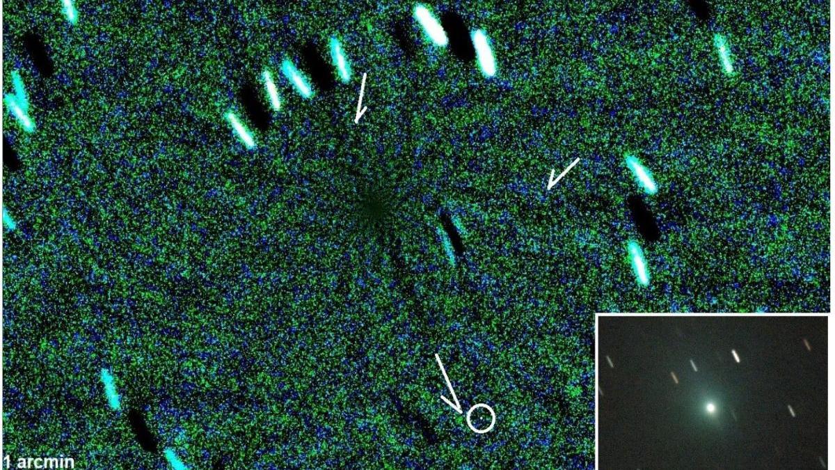Nuevos datos indican que el cometa interestelar 3I/ATLAS estaría cubierto de criovolcanes. Estas imágenes fueron obtenidas el 19 de noviembre de 2025.