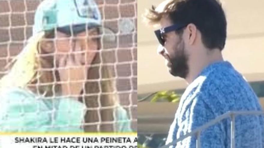 Vídeo: Shakira le &quot;saca el dedo&quot; a Piqué en el partido de su hijo