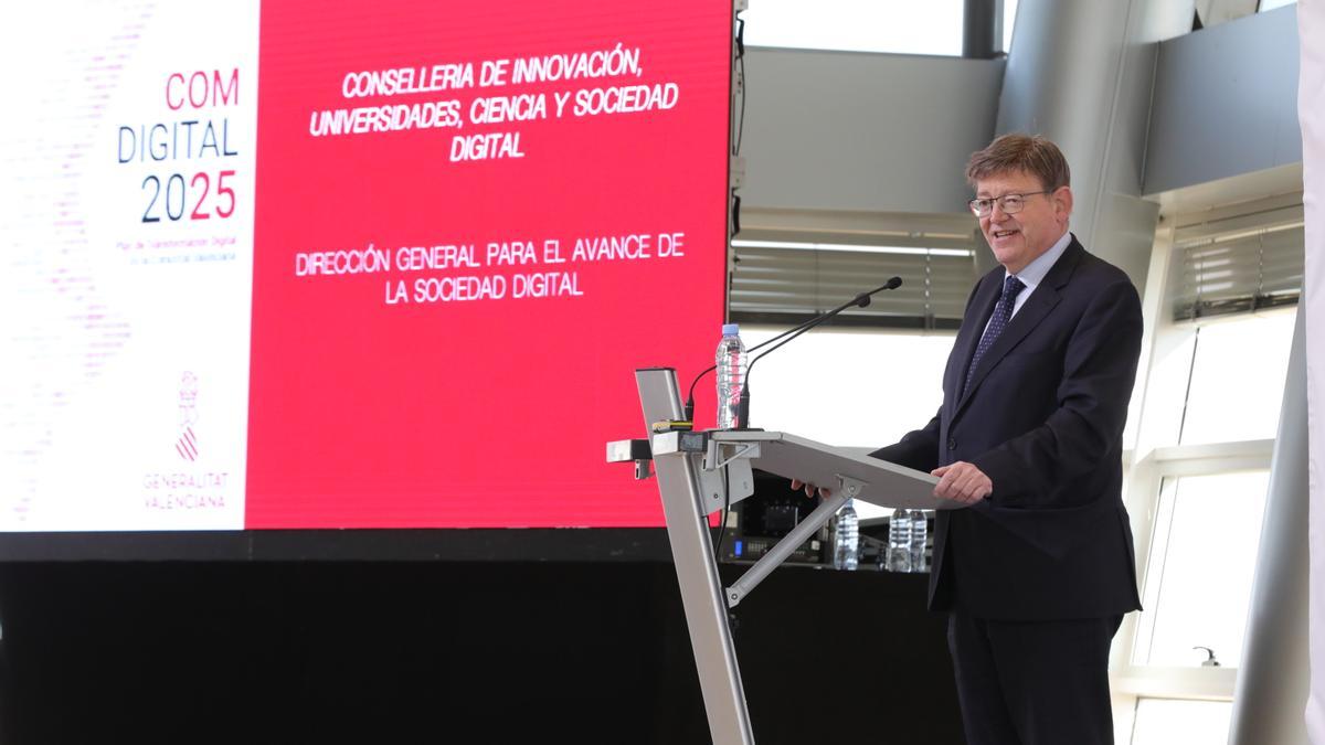 Ximo Puig, durante la presentación del plan ayer en Alicante.