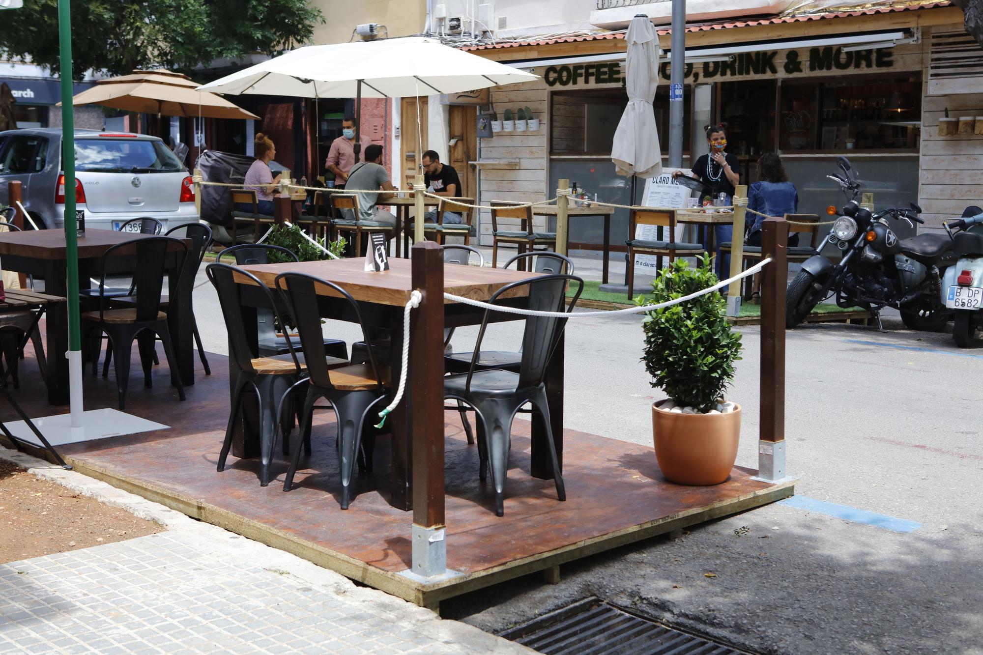 Erinnerung an die Corona-Terrassen in Palma