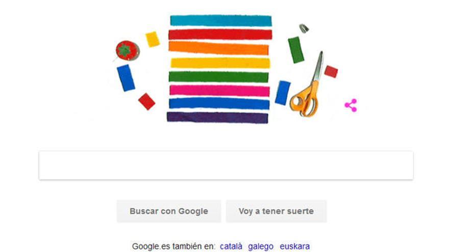 Imagen del &#039;doodle&#039; dedicado a Gilbert Baker.