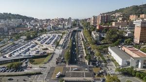 Vista aèria de la transformació de la Ronda de Dalt