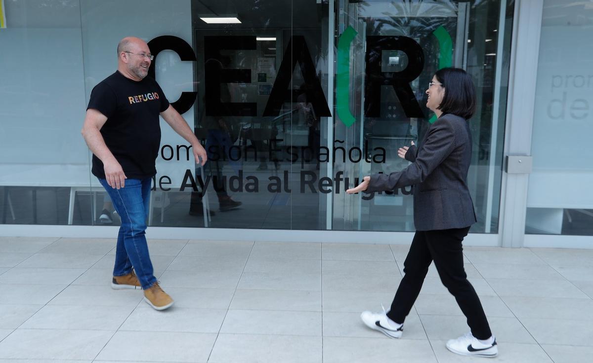 Imagen de la reunión mantenida por Carolina Darias este martes con la Comisión Española de Ayuda al Refugiado (CEAR).