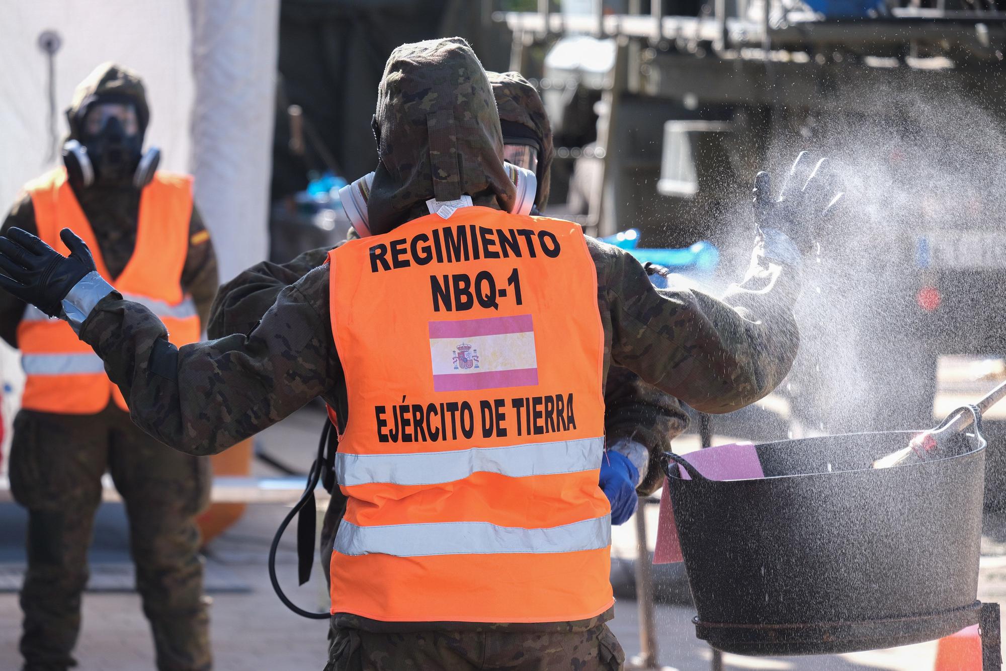 El Ejército regresa al geriátrico de Petrer para desinfectar sus instalaciones