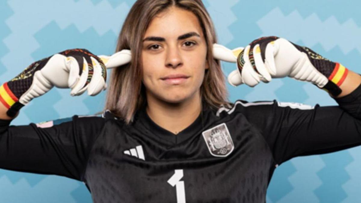 La portera grancanaria del combinado nacional María Isabel Rodríguez Rivero, Misa, en una imagen promocional de la firma deportiva Adidas.