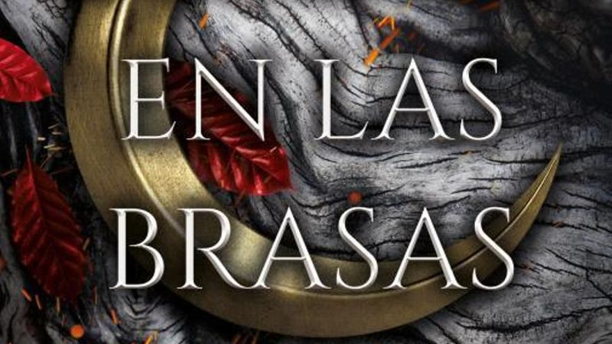 Detalle de la portada de "Una sombra en las brasas".