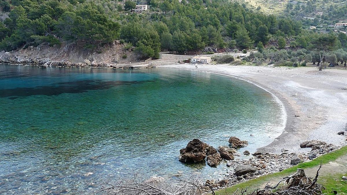 Imagen general de Cala Tuent.