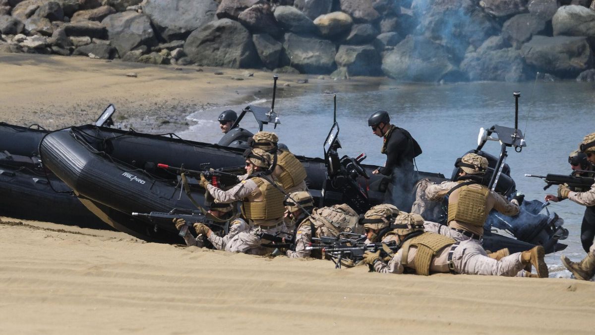Día de las Fuerzas Armadas en Canarias: Operación anfibia para recuperar la playa de Las Alcaravaneras
