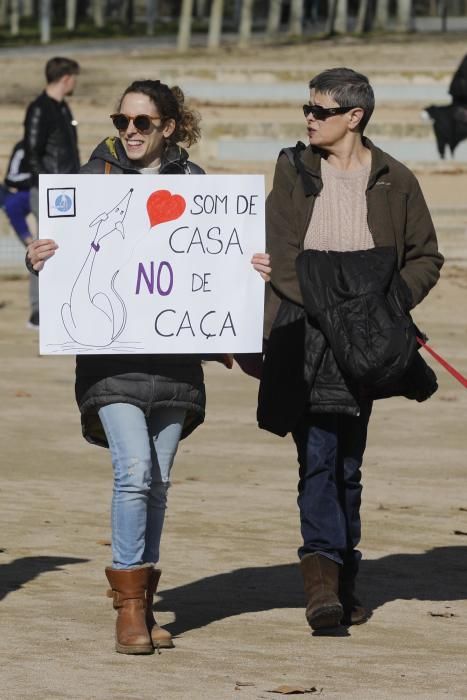 Manifestació contra la caça a Girona