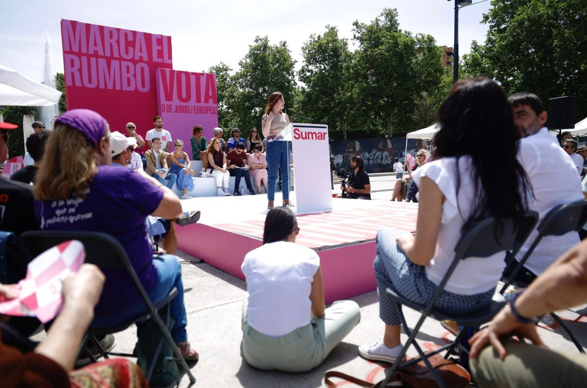 Mitin al sol de Sumar en Zaragoza