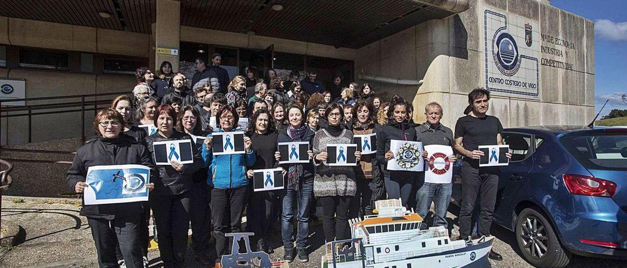 Los trabajadores del IEO denuncian su parálisis desde 2018. En la imagen, una protesta en Vigo.