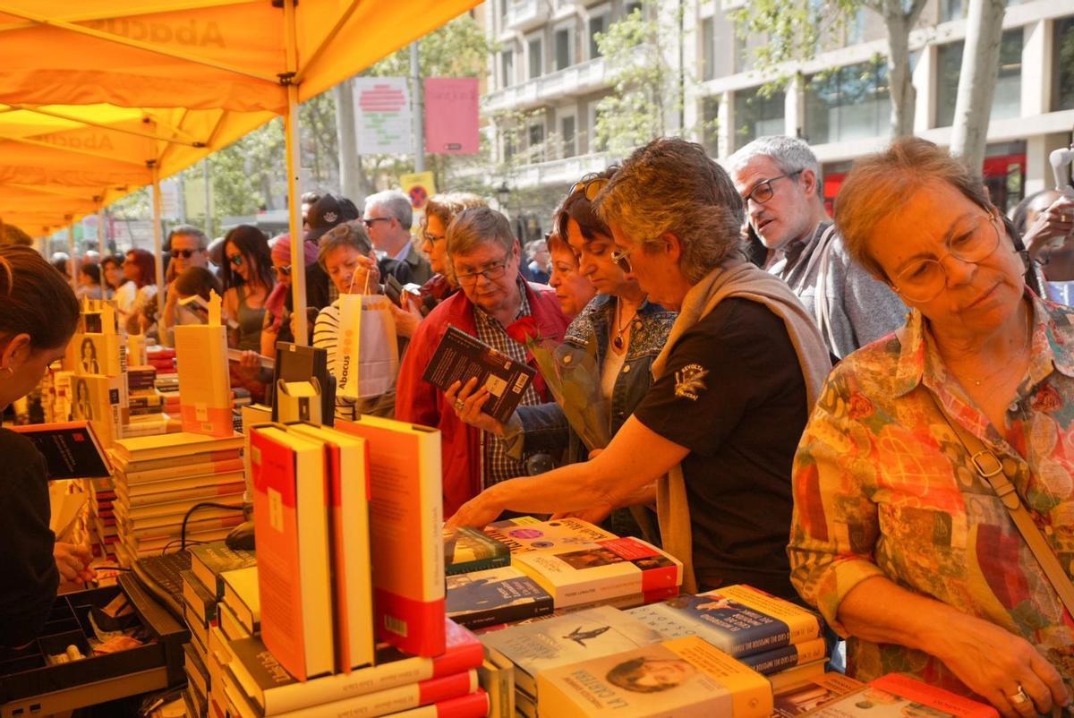 Celebración del día de Sant Jordi en Barcelona