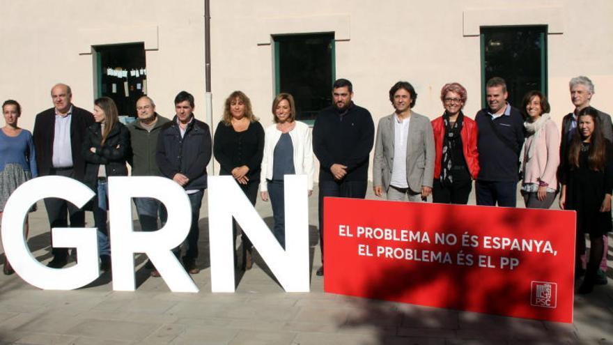 Els integrants de la candidatura al Congrés i al Senat del PSC per Girona.