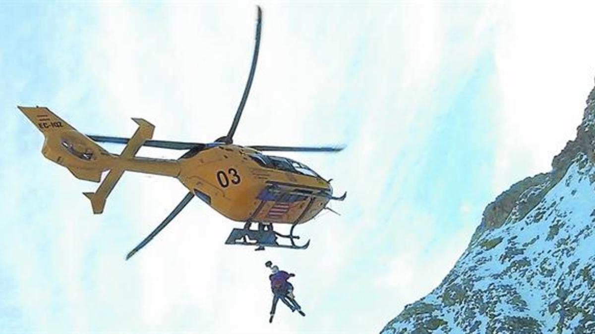 El GRAE rescata a cinco escaladores en la vía Cade de Terradets