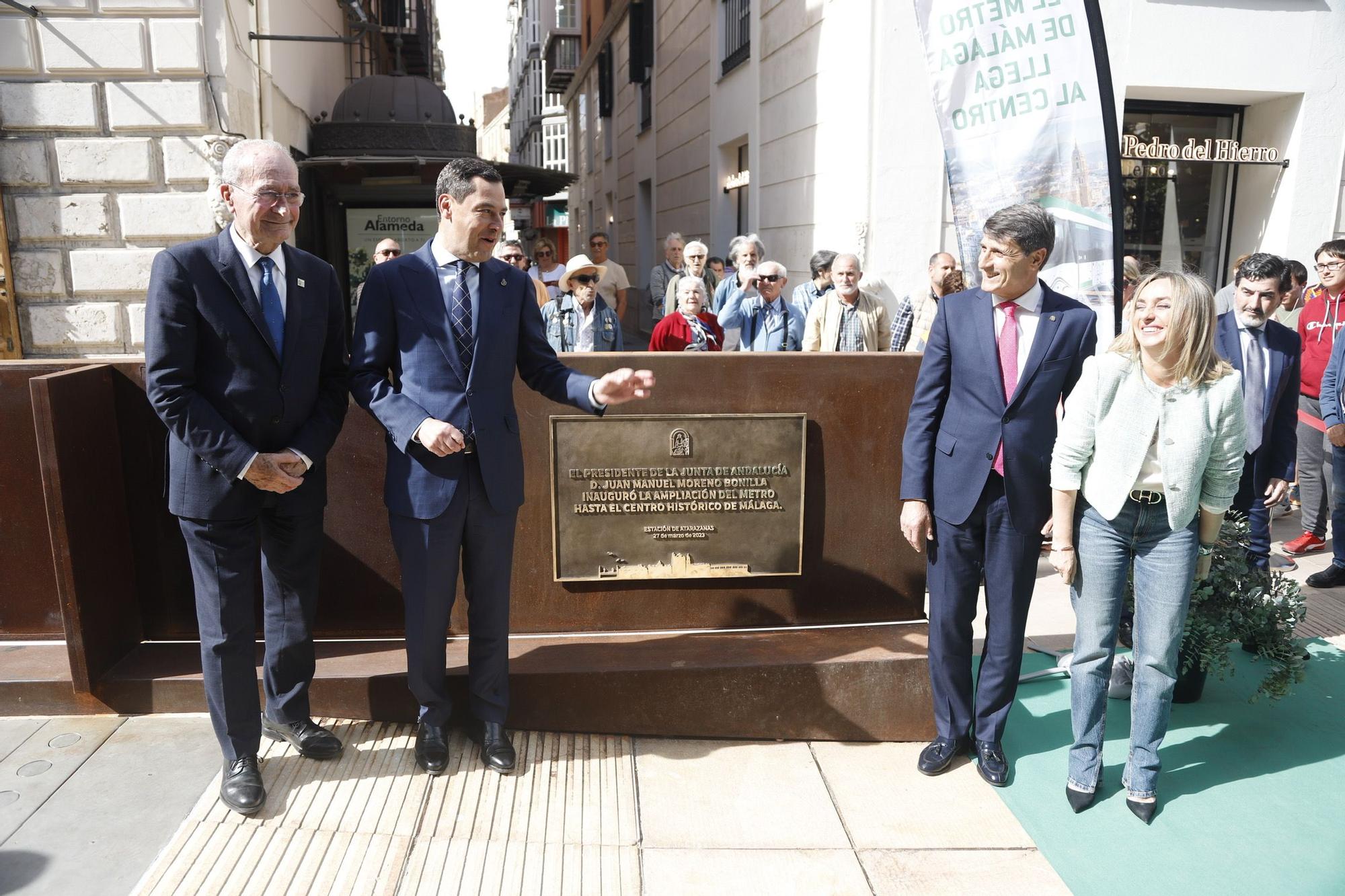 Inauguración de la ampliación del metro de Málaga hasta el Centro