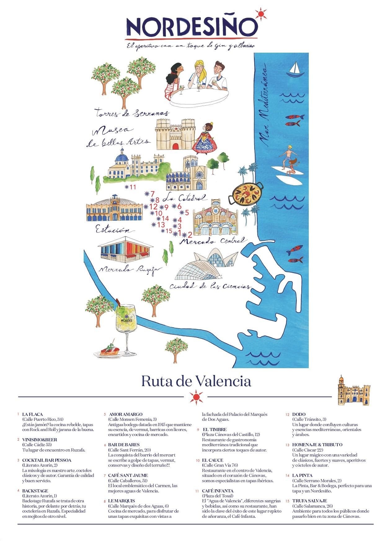 La ruta de tapas Nordesiño recorrerá las zonas más de moda de València.