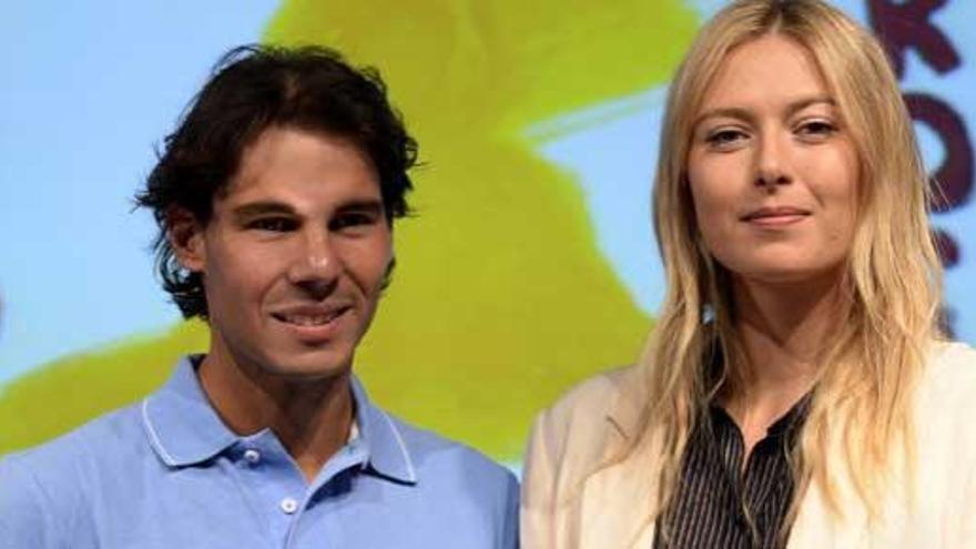 Nadal, con Sharapova, este viernes en París.