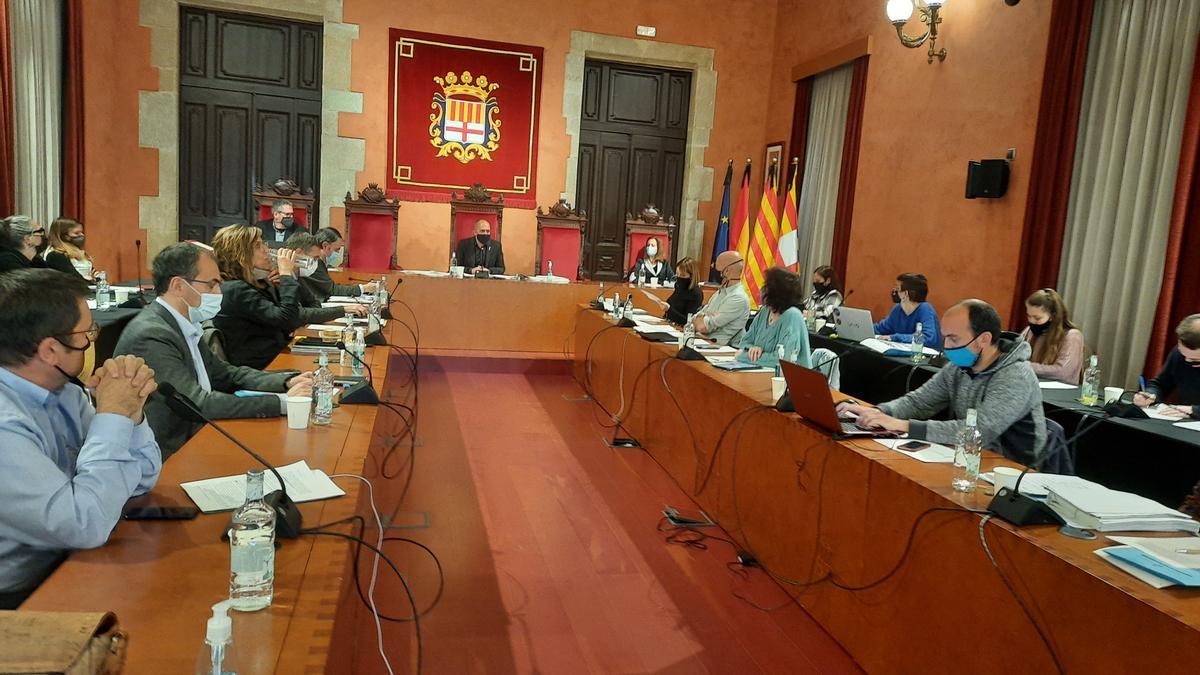 Imatge del ple d&#039;abril on la interventora va presentar els informes de control