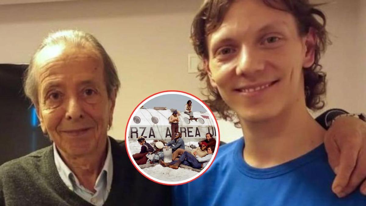 Fran Romero, actor, junto a Daniel Fernndez, superviviente en los Andes.