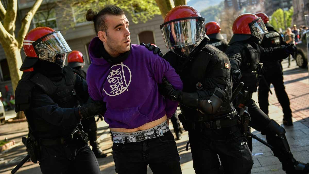 Incidentes en el mitin de Vox en Bilbao.