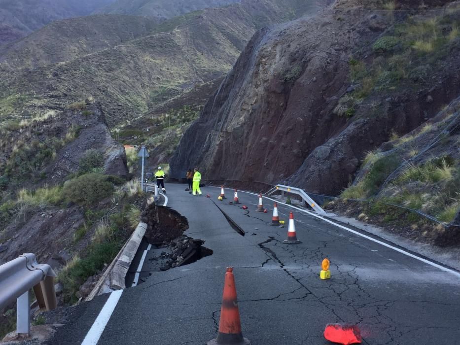 El Cabildo vuelve a cerrar la carretera entre La Aldea y El Risco